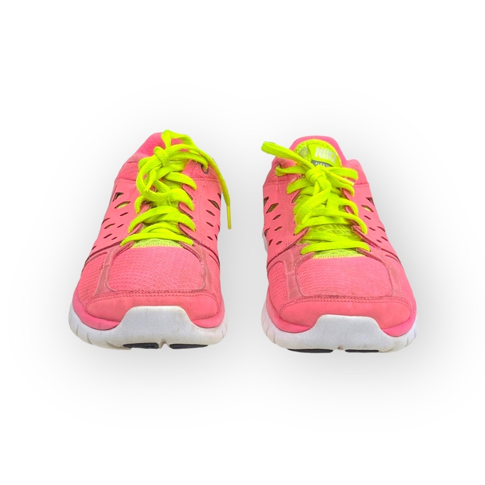 Nike ✔︎ Flex Run GS Running Shoes Sneakers ✔︎ Pink + Yellow ✔︎ 38 8M 6.5Y - Picture 8 of 16